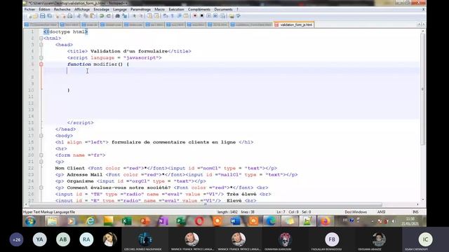 video 03 validation du formulaire en js смотреть онлайн