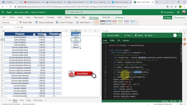 Como Recorrer y Hacer Referencia a las Diferentes Tablas de un Libro de Excel con TypeScript. смотреть онлайн