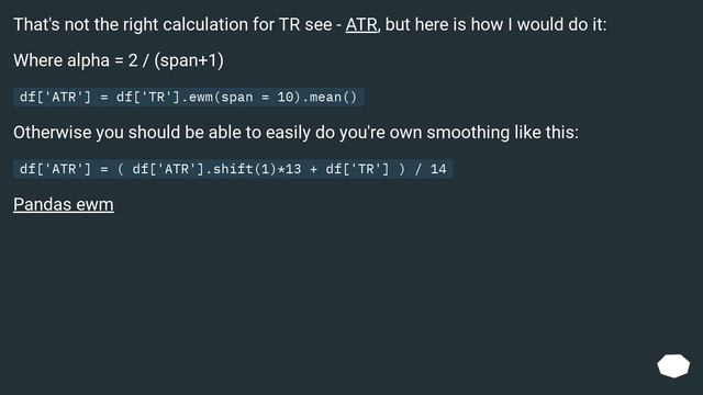 Calculating Average True Range (ATR) on OHLC data with Python смотреть онлайн