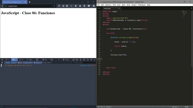 JavaScript: 05. Funciones (2017) смотреть онлайн