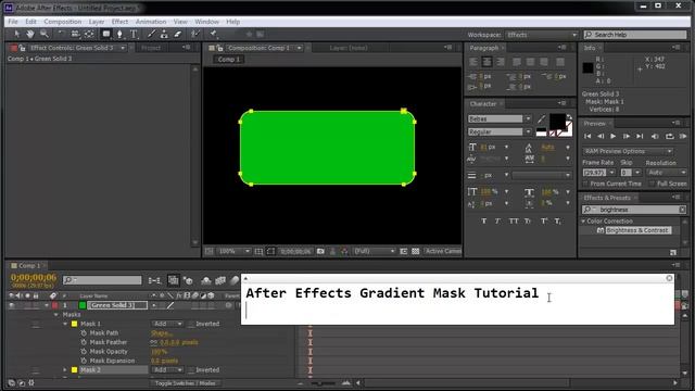 After Effects Gradient Mask Tutorial смотреть онлайн