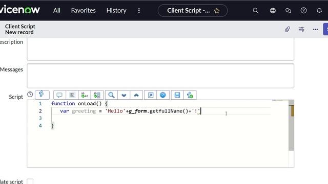 Welcome message on form #servicenow #servicenowjobs #javascript #programminglanguage #software #it смотреть онлайн