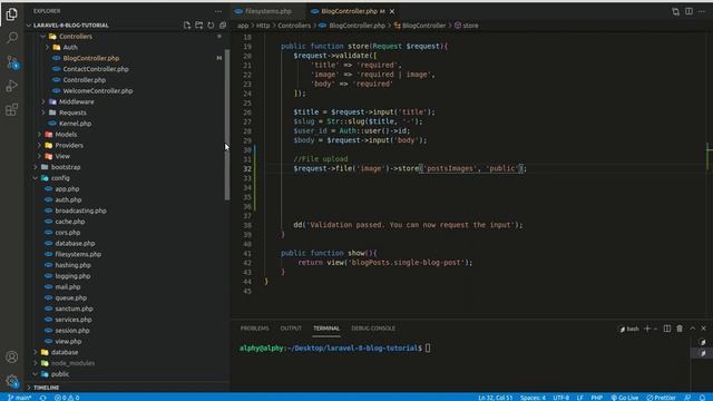 Laravel 8 Blog Tutorial up to Deployment #20 File Upload смотреть онлайн