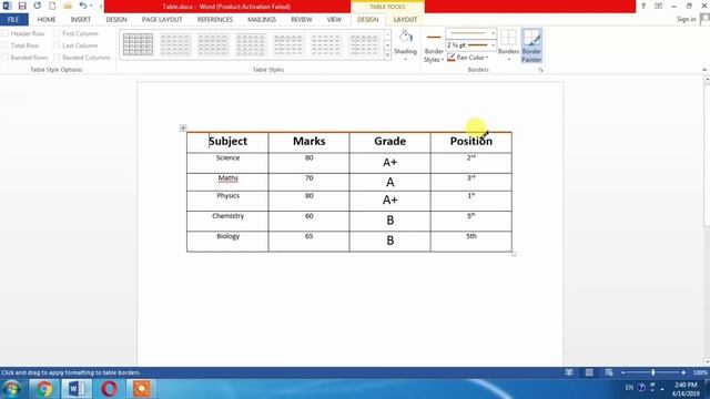 How to make Table Borders Bold in Microsoft Word 2013, how to increase the table border thickness смотреть онлайн