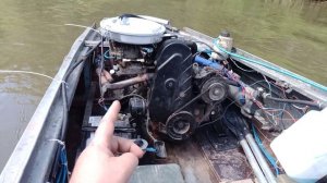Казанка водомет. мотор ВАЗ 11113 Ока. исправил охлаждение мотора.