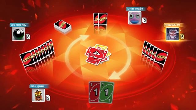 Играю в настольную игру UNO (УНО) смотреть онлайн