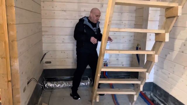 Монтаж инженерных коммуникаций в доме из клеёного бруса II часть смотреть онлайн