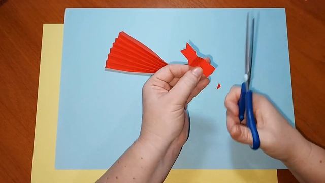 Простая открытка на день Валентина.Детские поделки на день Валентина.Обьемная аппликация из бумаги. смотреть онлайн