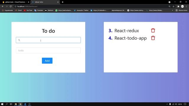 React + Firebase Todo app ( antd, react-reuter-dom ) смотреть онлайн