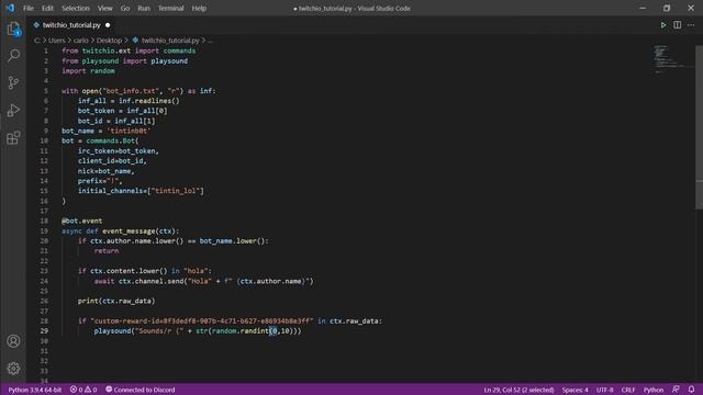 Interactuar con los PUNTOS del canal de TWITCH usando PYTHON | Tutorial смотреть онлайн