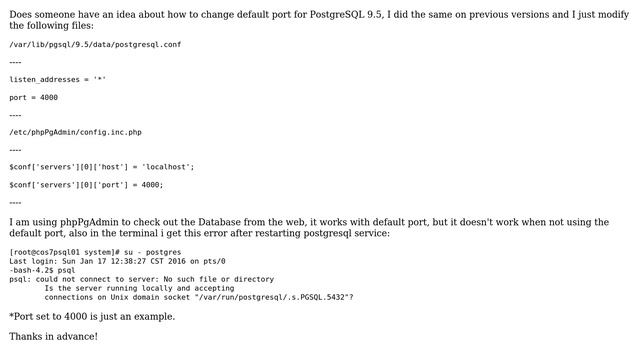 DevOps & SysAdmins: How to change Default Port used by PostgreSQL 9.5 on CentOS 7? смотреть онлайн