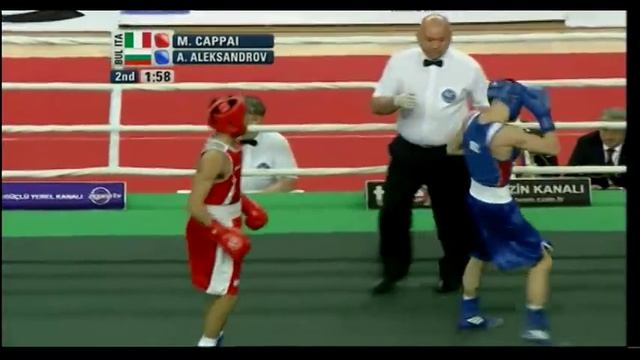 Light Fly (49kg) SF - Cappai (ITA) vs Aleksandrov (BUL) - 2012 European Olympic Qualifying Event смотреть онлайн