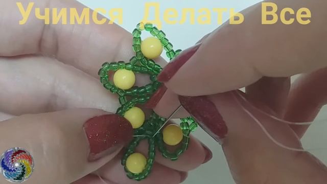 Серьги из бисера "Лепесток"/Earrings from beads "Petal" смотреть онлайн