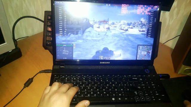 Ноутбук Samsung, Intel Core i5 2450m, Nvidia GeForce GT 620m тест с замером фпс танки World of Tank смотреть онлайн