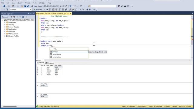 Part 1 | SQL Interview Questions | Query to find nth Highest Salary #sqlserver #sql смотреть онлайн