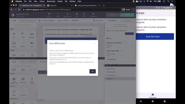 AppGyver Live — Scanning a Barcode [clip] смотреть онлайн