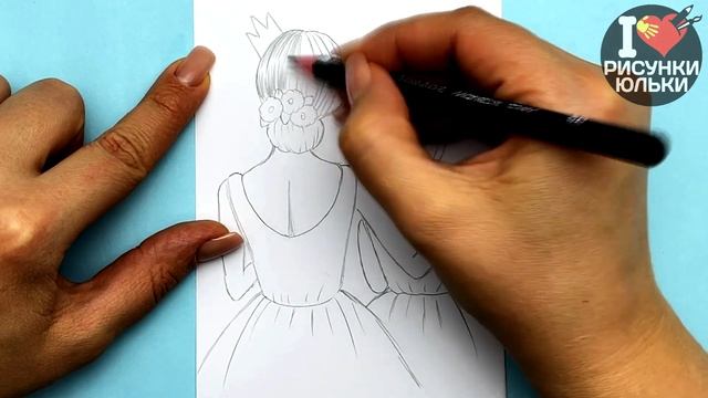 Рисунок для Мамы простым карандашом | Как нарисовать Маму с Дочкой | Рисунки Юльки Маме смотреть онлайн