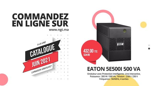 Eaton Onduleur 5E500I 500 VA chez NGT Maroc смотреть онлайн
