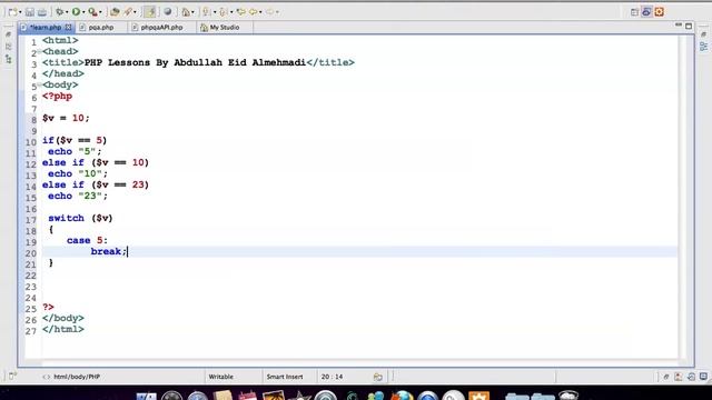 درس 45 - دورة php : شرح لجملة سويتش وتوضيح استخدامها switch смотреть онлайн