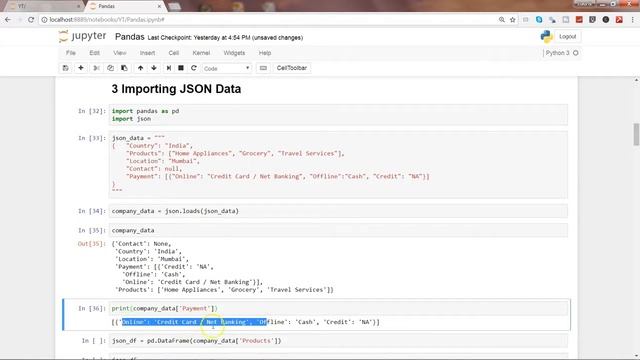 #3 How to import JSON data in Python and creating Pandas DataFrame смотреть онлайн