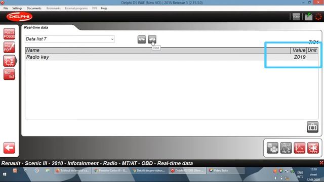 Delphi Ds150 -  Renault Megane Scenic 3 -  RADIO KEY