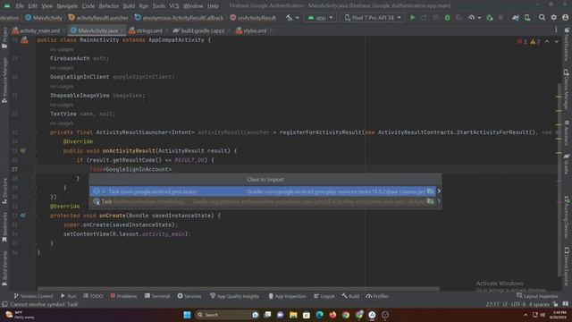How to Implement Google Authentication using Firebase in Android Studio using Java смотреть онлайн