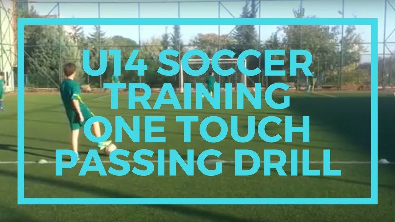 U14 Soccer Training Drills One Touch Passing Combination with Shooting Soccer Drill смотреть онлайн