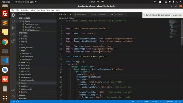 Handling Android Back Button Press in React Native смотреть онлайн