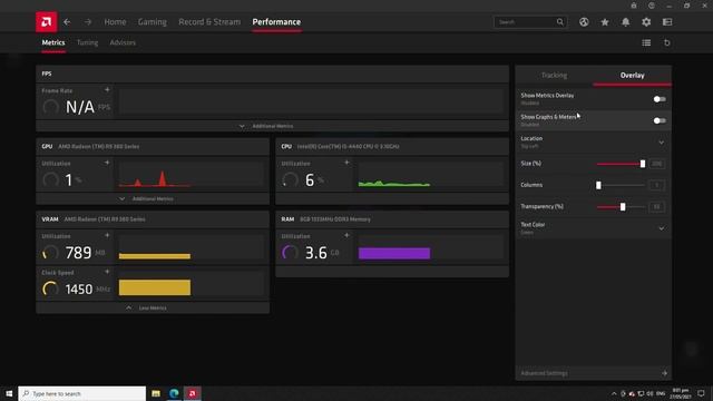 Enable FPS Counter | AMD Radeon Software | Metrics Overlay | 2021