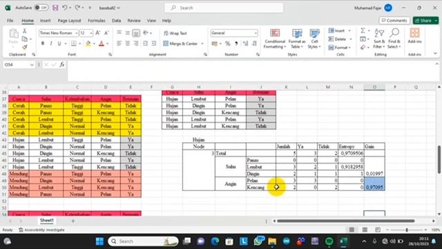Perhitungan manual menggunakan excel dan implementasi ID3 atau decision tree (Machine Learning) смотреть онлайн