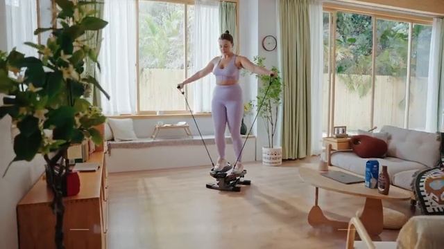 Sportsroyals Stair Stepper For Exercises-Twist Stepper With Resistance Bands