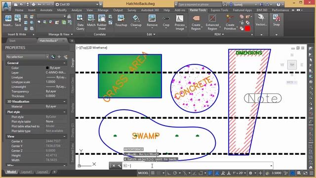 Using HATCHTOBACK & TEXTTOFRONT to organize geometry within your Civil 3D model. смотреть онлайн