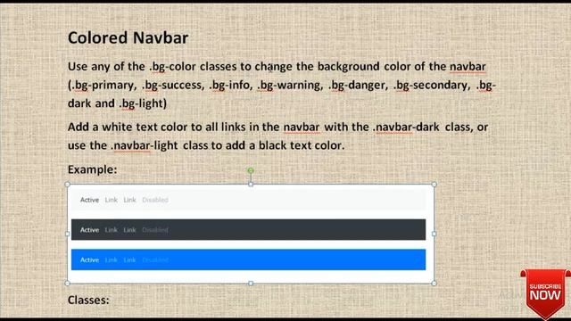 Bootstrap color navbar | center navbar | defination of color navbar | classes | examples смотреть онлайн