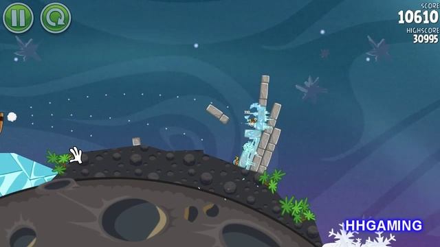 Angry Birds Space - Walkthrough 2-4 3 stars cold cuts level guide how to get three star levels смотреть онлайн