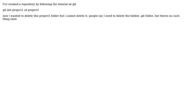 How to delete local git init project? смотреть онлайн