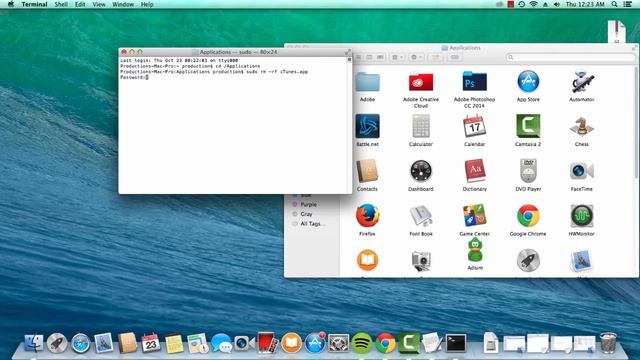 Remove ITunes Quickly Via Terminal