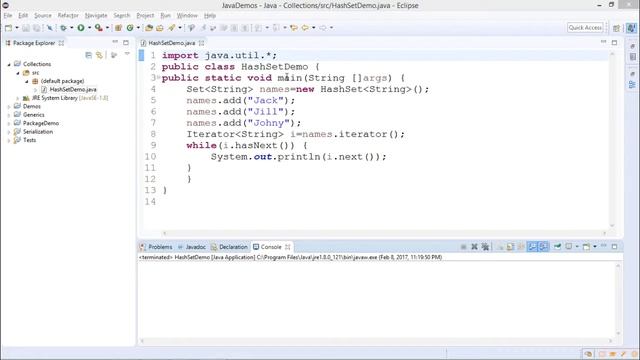 Java - Collection Class HasSet смотреть онлайн