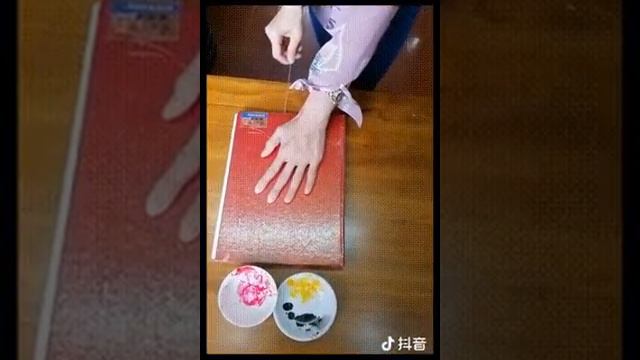 Рисунки ниткой и краской. смотреть онлайн