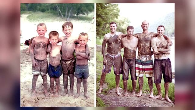 Невероятные "детские фото" воссозданы спустя много ЛЕТ... Попробуй не УЛЫБАТЬСЯ... смотреть онлайн