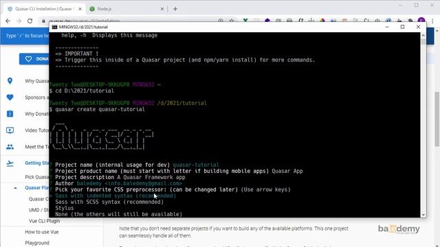 Tutorial Quasar Framework #4 - Quasar Project смотреть онлайн