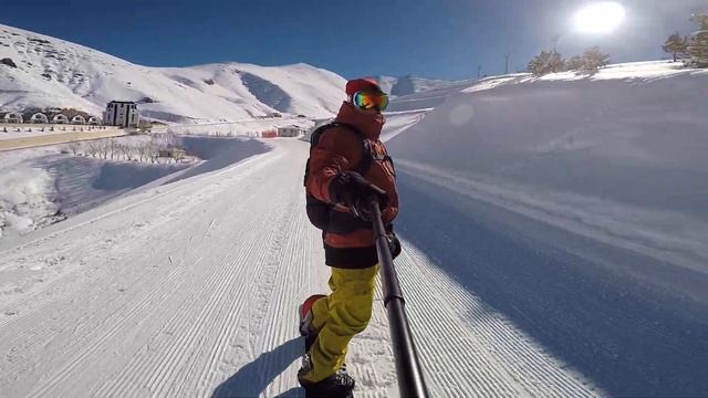 Palandoken Jan 2021. Snowboard from top 3200 to bottom 2100 смотреть онлайн