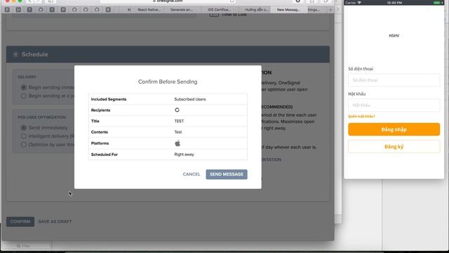 Hướng dẫn cài đặt push notification cho ứng dụng React Native (p2) смотреть онлайн