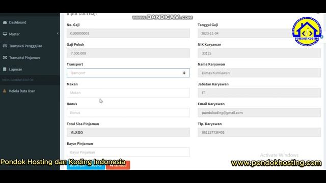 Mengirim Email Gmail Menggunakan Aplikasi Penggajian Karyawan Dengan Fitur SMTP смотреть онлайн