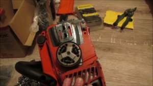 ECHO CS-350 ЗАМЕНА ПРУЖИНЫ ХРАПОВИКА СТАРТЕРА REPAIR STARTER TORSION SPRING Бензопила V452-000220