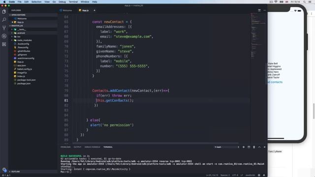 35 Adding contact and opening form || React native for beginner to advance full course смотреть онлайн