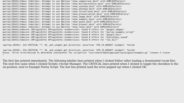 Parley says "Failed to determine interpreter for scriptfile" for all stock scripts on Mint 17... смотреть онлайн
