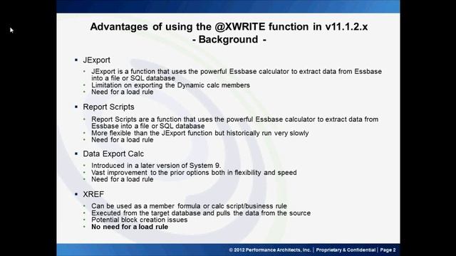 Advantages of Using the @XWRITE Function in Oracle Hyperion Planning and Essbase v11.1.2.x смотреть онлайн