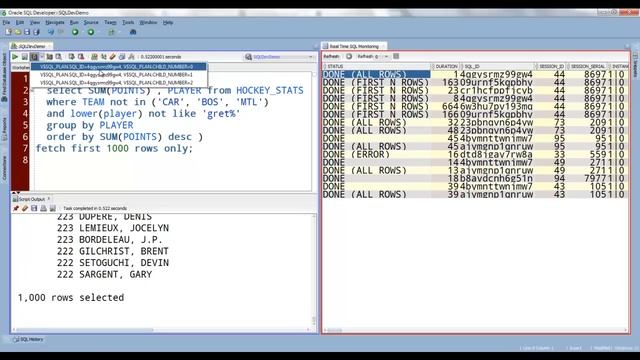 Real Time SQL Monitoring Demo in Oracle SQL Developer смотреть онлайн