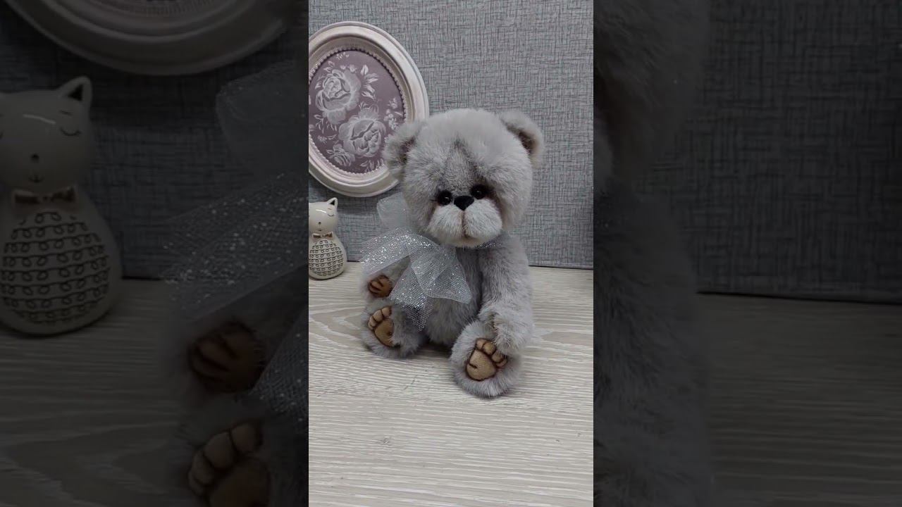 Мишутка Агния - ручная работа, немецкий мех. смотреть онлайн