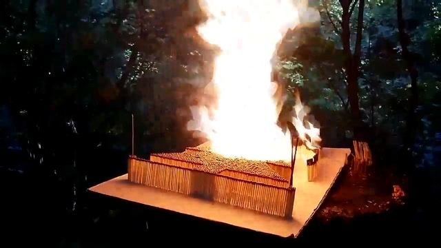 Новый год - Елочка гори! Поджигаем 6000 спичек - Цепная реакция #эксперимент смотреть онлайн